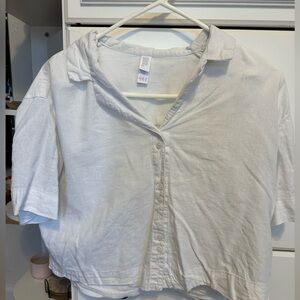 Stars Above White Button-Down Shirt